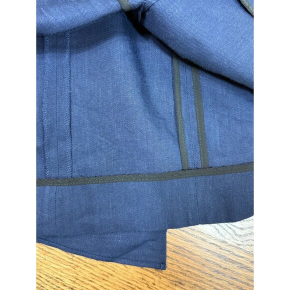 Diane Von Furstenberg Womens Navy Ruffle Sheath Sleeveless Dress Size 4 Cocktail - Picture 11 of 14